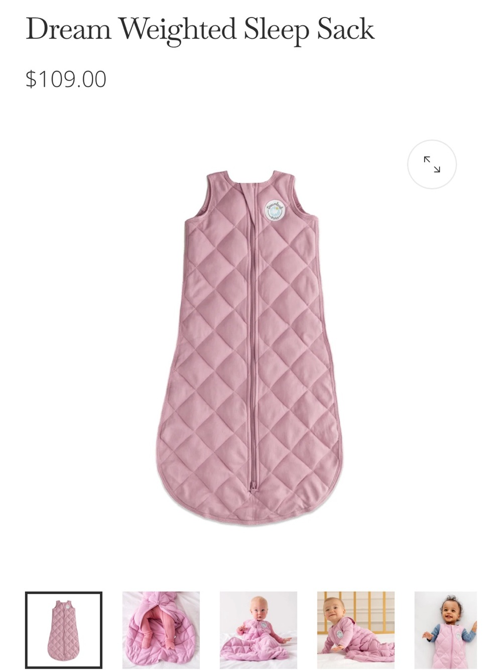 Dreamland baby sleep sack
